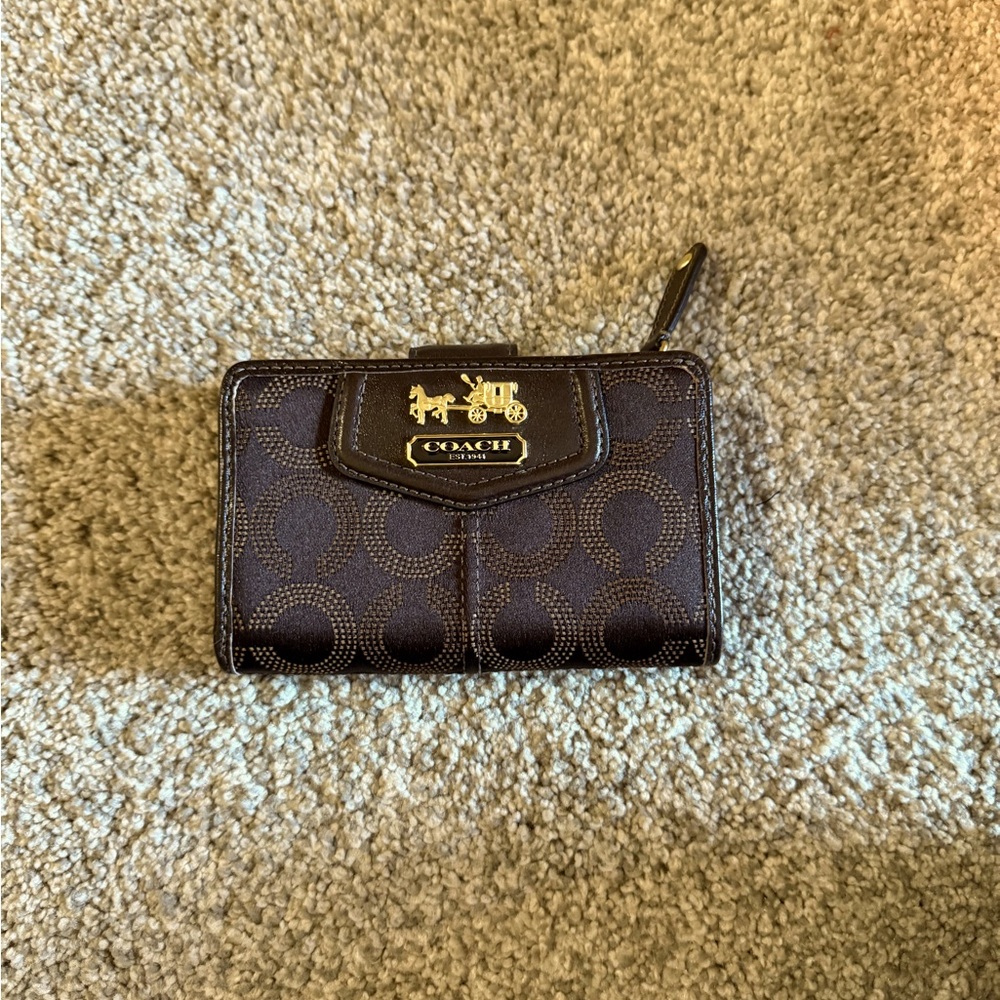 Coach Dark Brown Signature Wallet